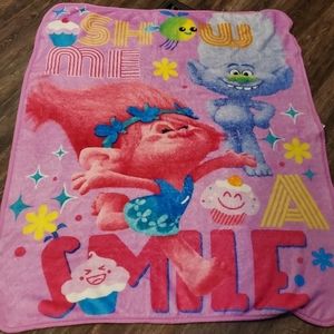 𝅺DREAMWORKS Soft Plush Troll Throw 46x38